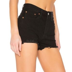 Levi’s 501 Black Denim High Rise Shorts sz 29